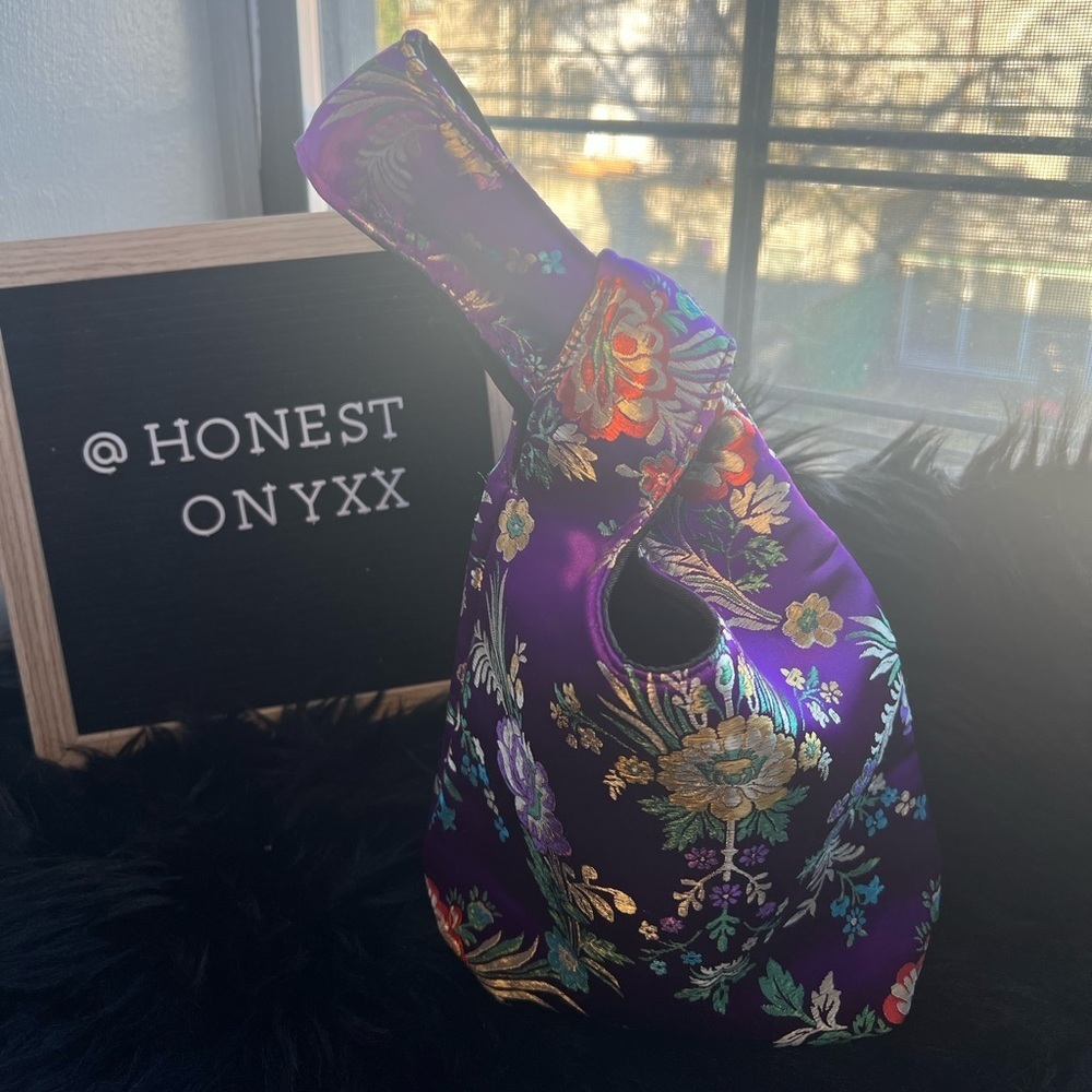 Carlton yaito purple satin Kimono 2.0  Knot bag